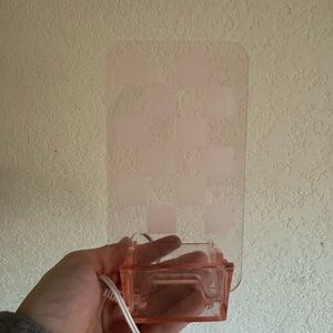 Checkered Pink Light Up Phone Stand